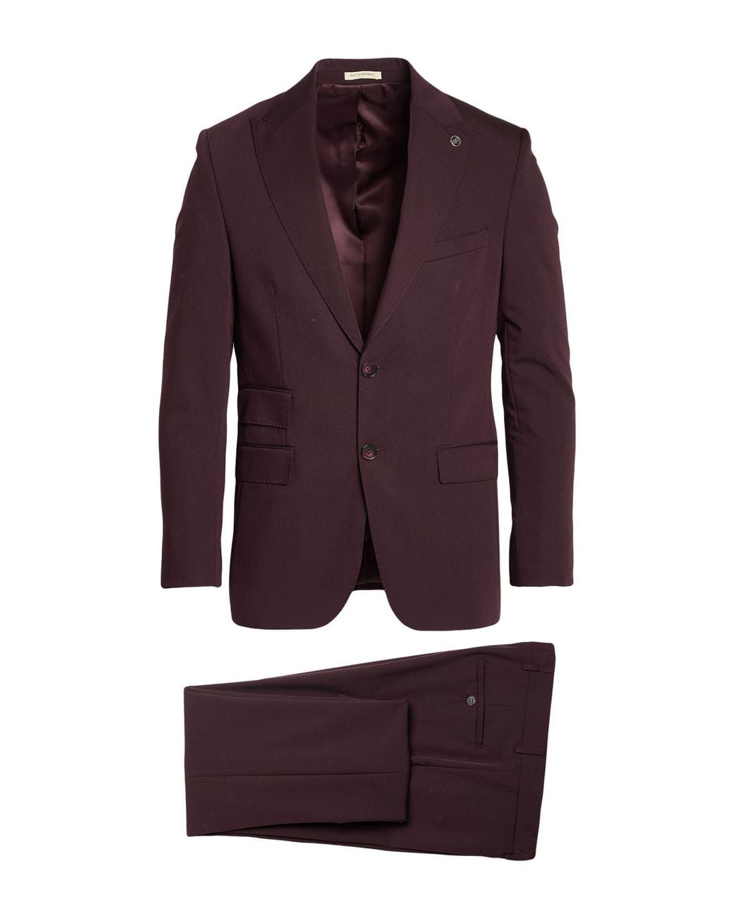 SUIT SARTORIA Purple Burgundy Suit Pes, Viscose, Elastane for men