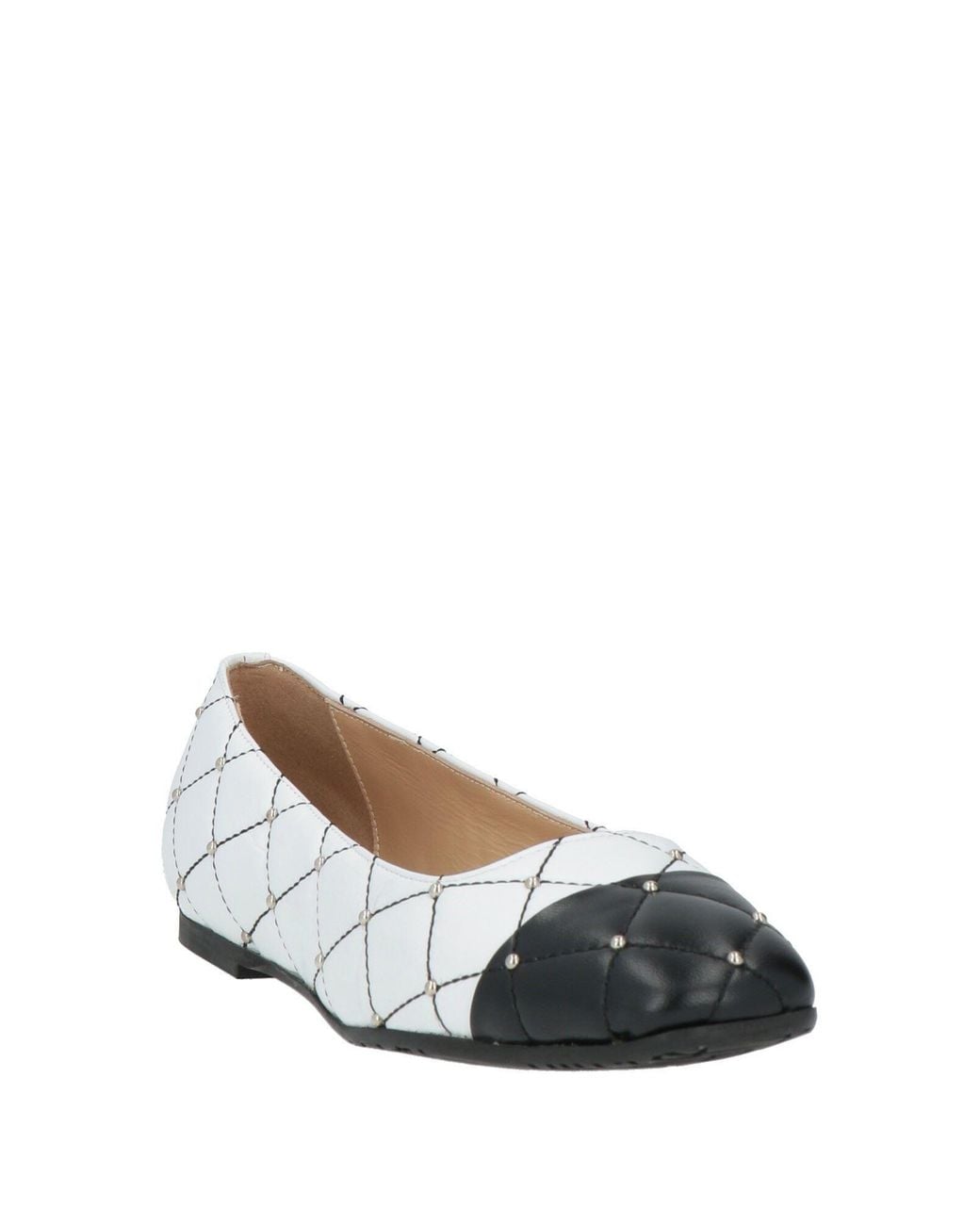 Baldinini White Ballet Flats Leather
