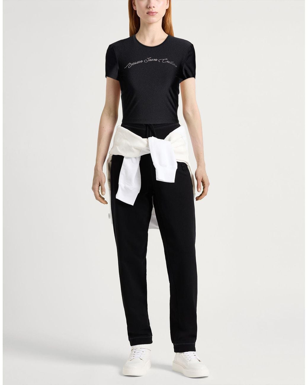 Versace Jeans Couture Black T-Shirt Polyamide, Elastane