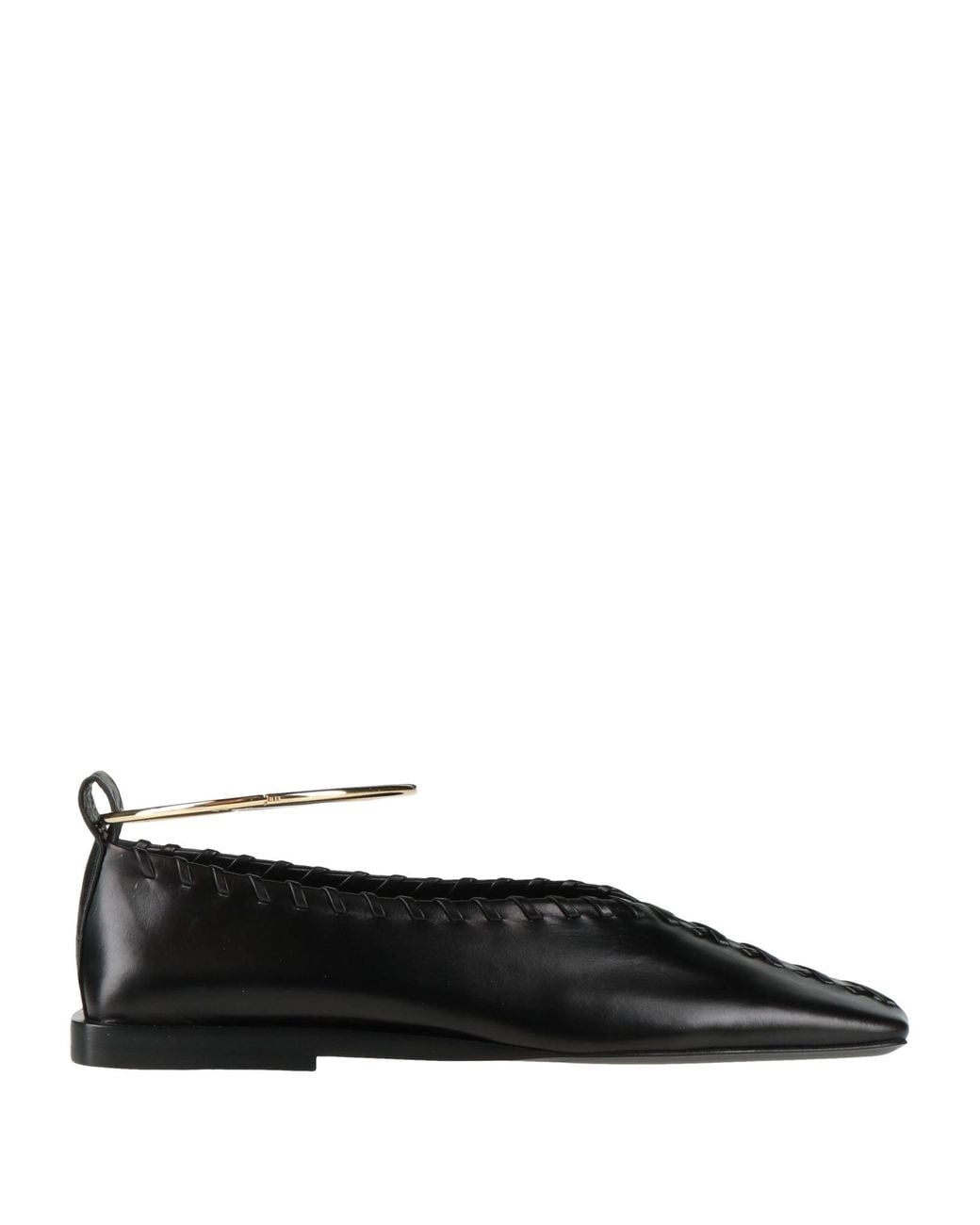 Jil Sander Black Ballet Flats Leather
