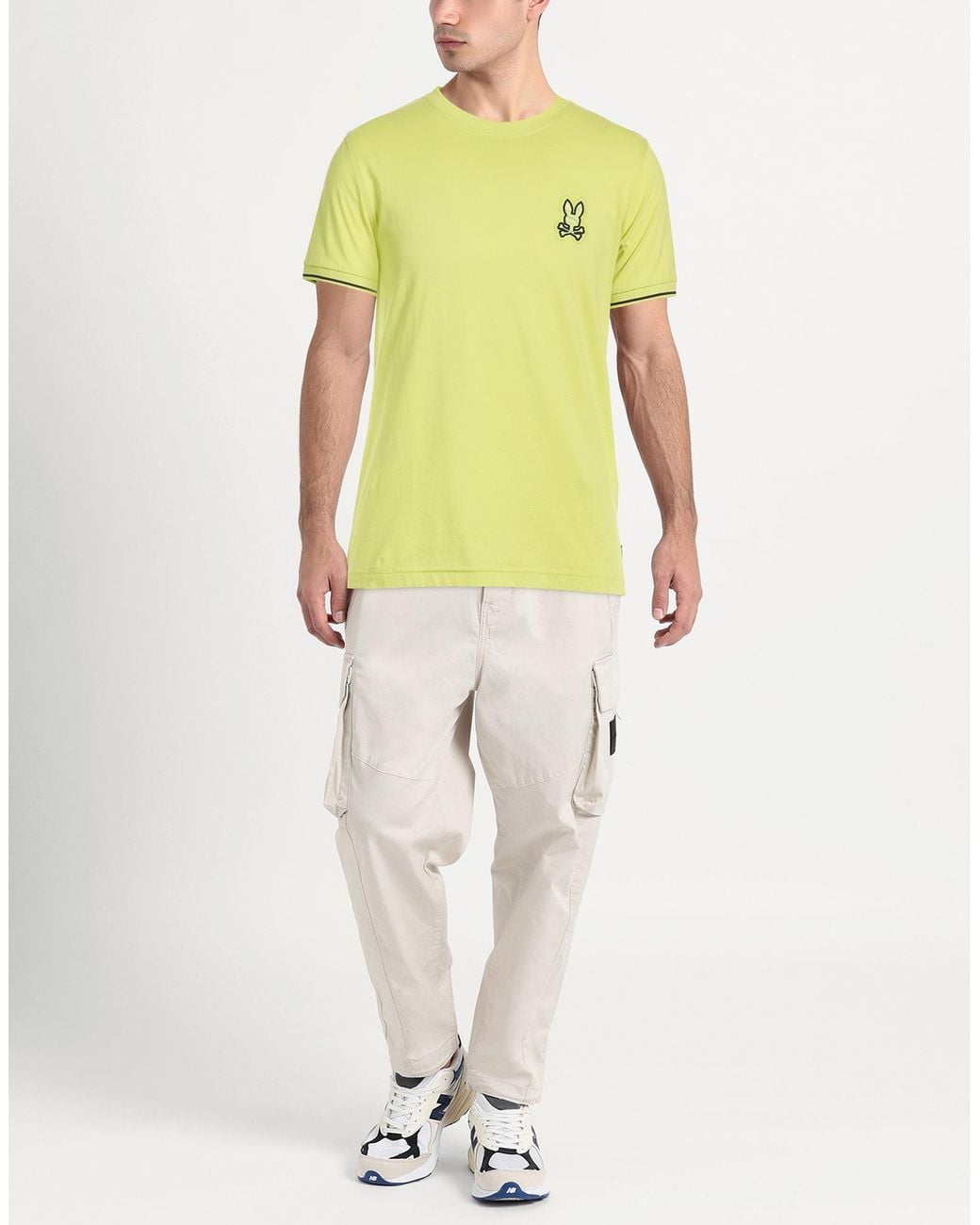 Psycho Bunny Yellow T-Shirt Pima Cotton for men
