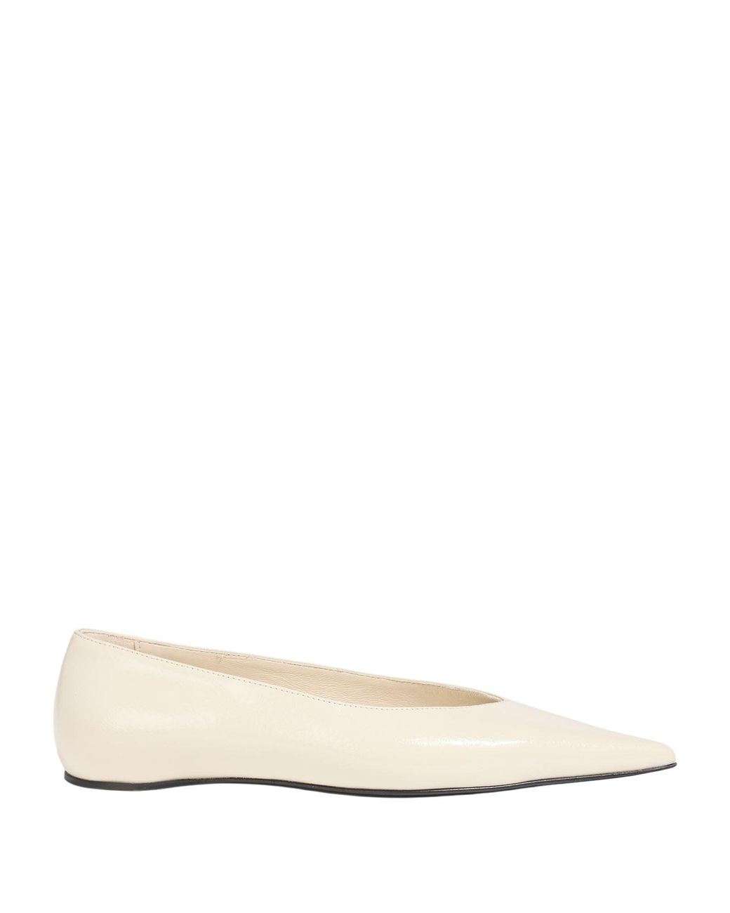 TOTEME Cream Ballet Flats Leather in Natural Lyst — free download