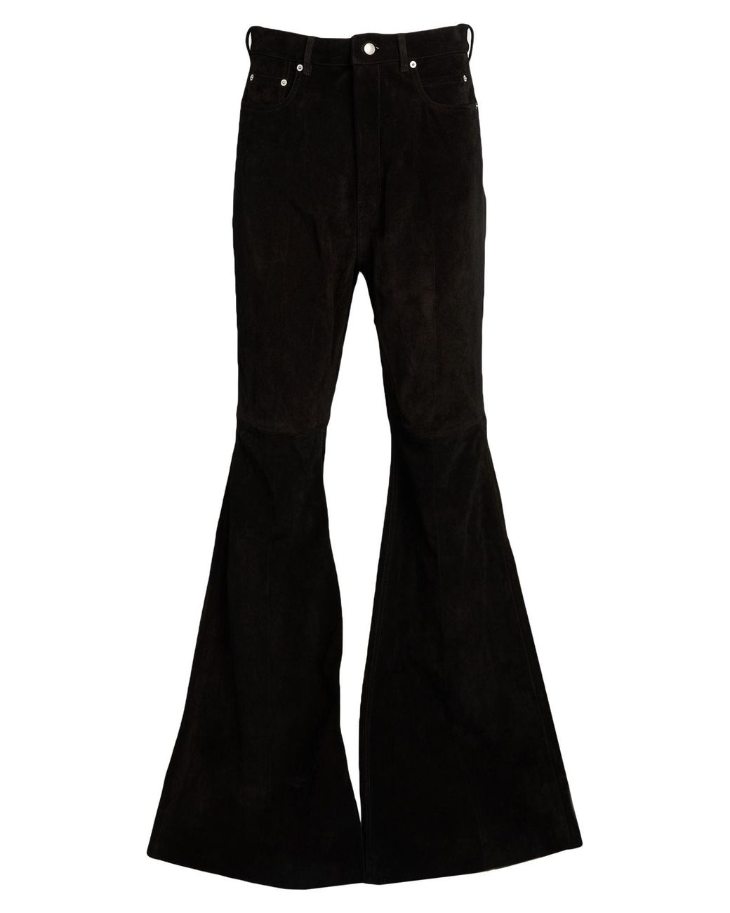 Rick Owens Black Pants Cow Leather for men