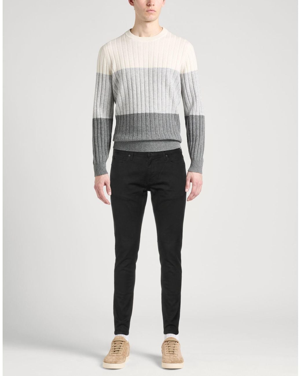 Emporio Armani Black Pants Cotton, Elastane for men
