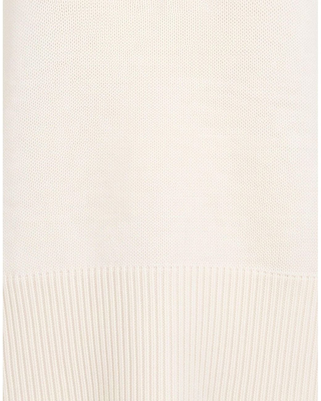 Dondup White Ivory Turtleneck Wool