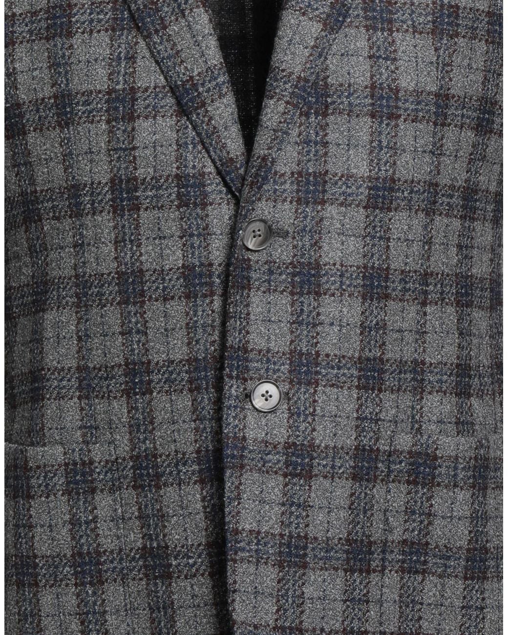 Luigi Bianchi Black Blazer Wool, Polyester for men