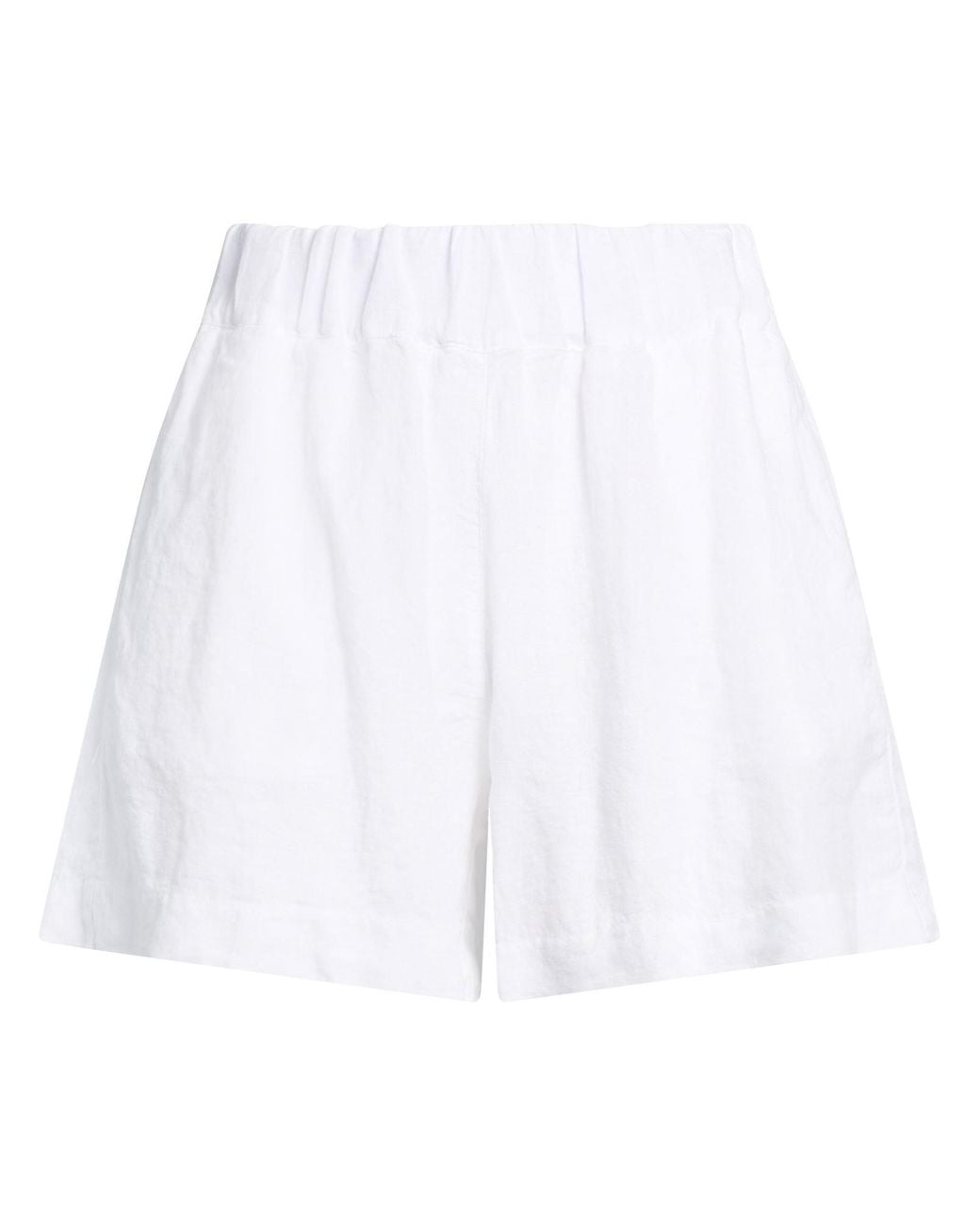 120% Lino White Shorts & Bermuda Shorts Linen