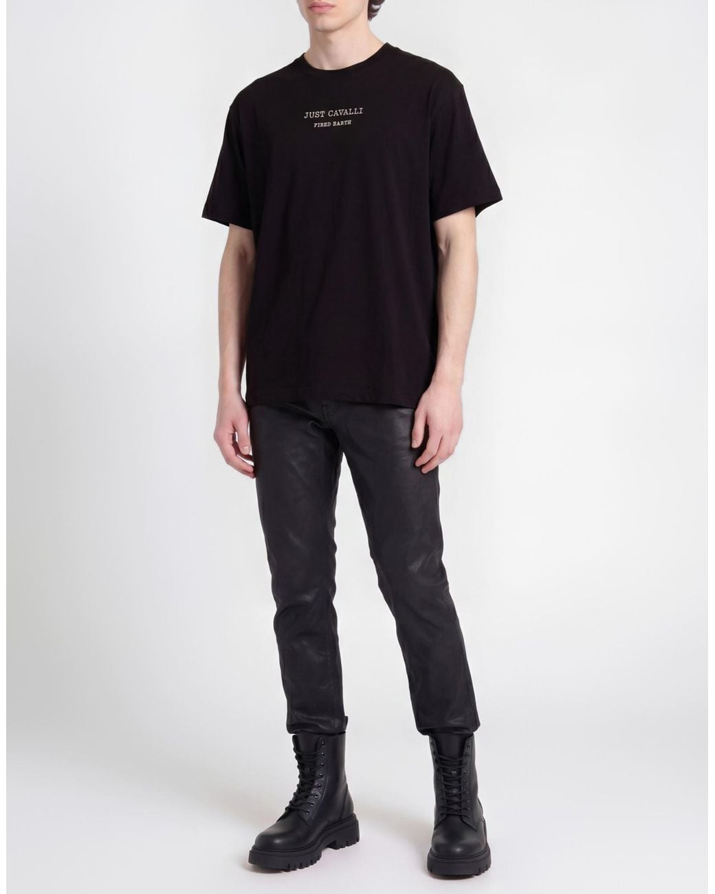 Just Cavalli Black T-Shirt Cotton for men