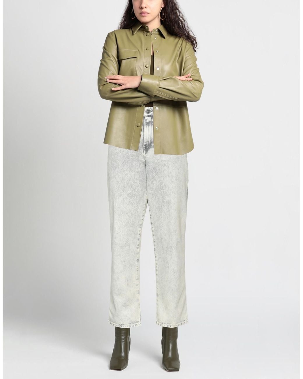 8pm Gray Ivory Jeans Cotton