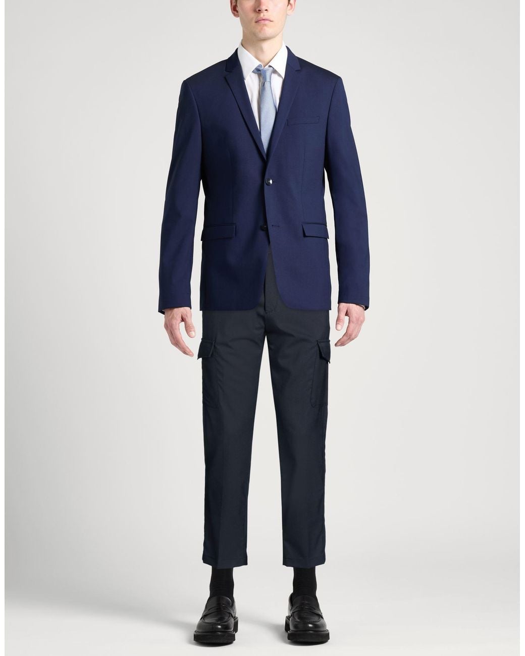 BE ABLE Blue Pants Wool, Polyester, Elastane for men