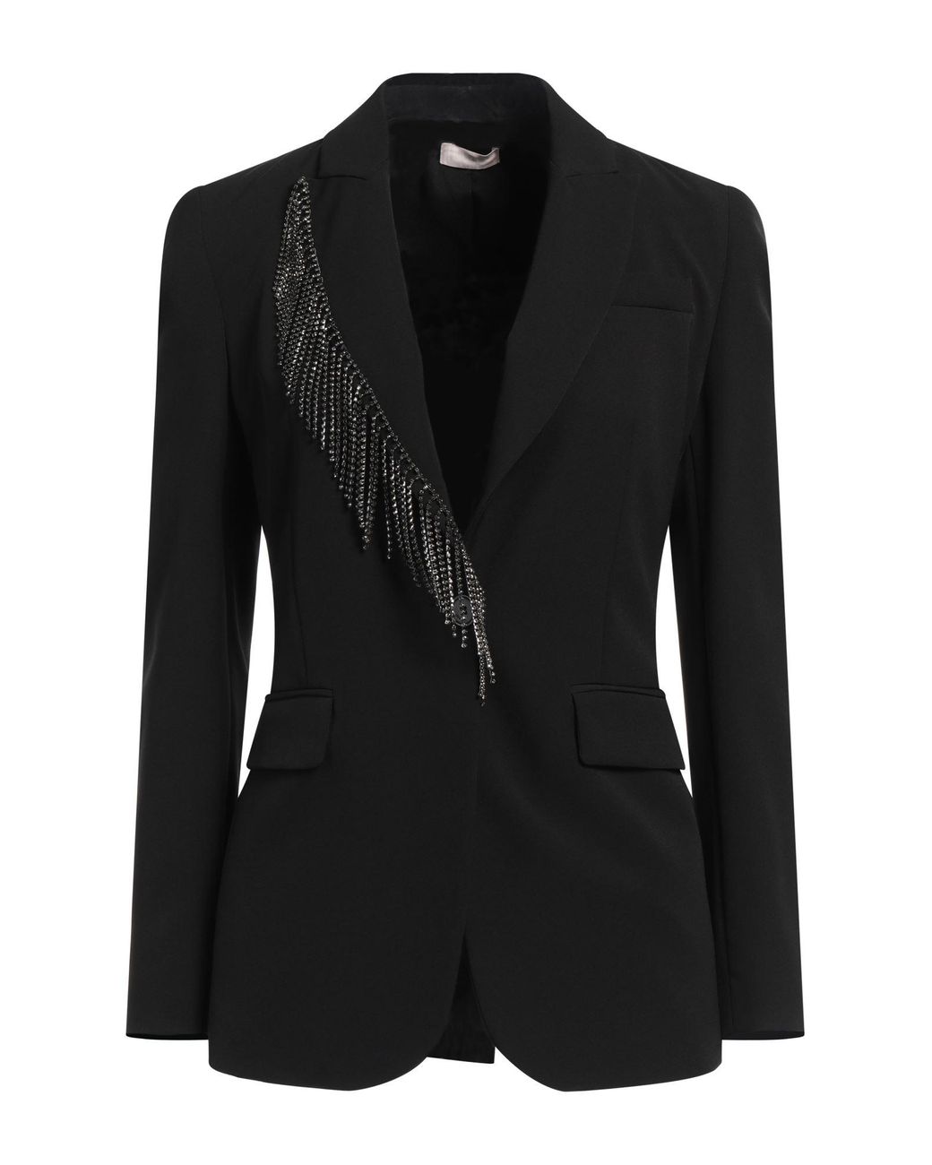 Liu Jo Black Blazer Polyester, Elastane