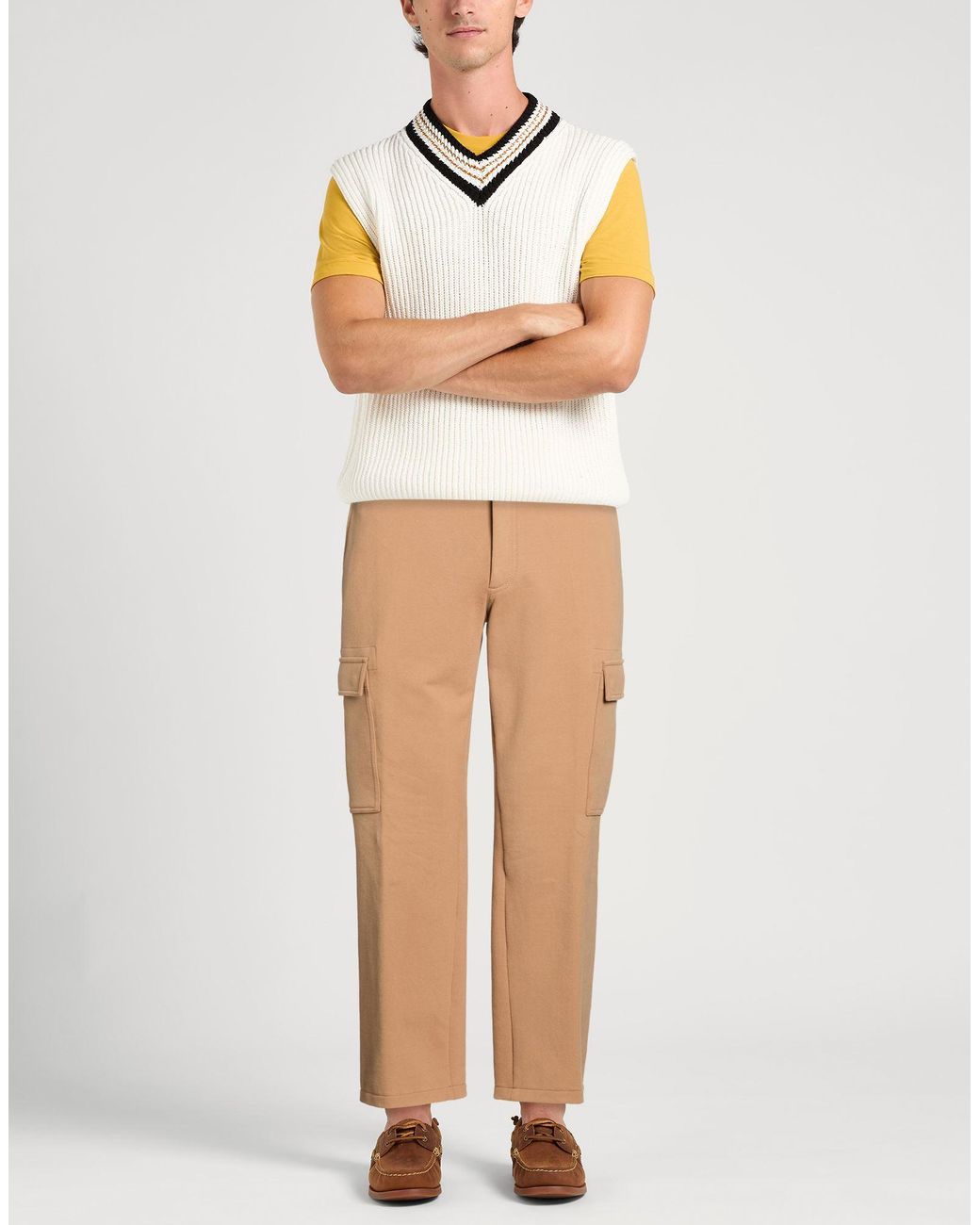 Circolo 1901 Natural Sand Pants Cotton, Elastane for men
