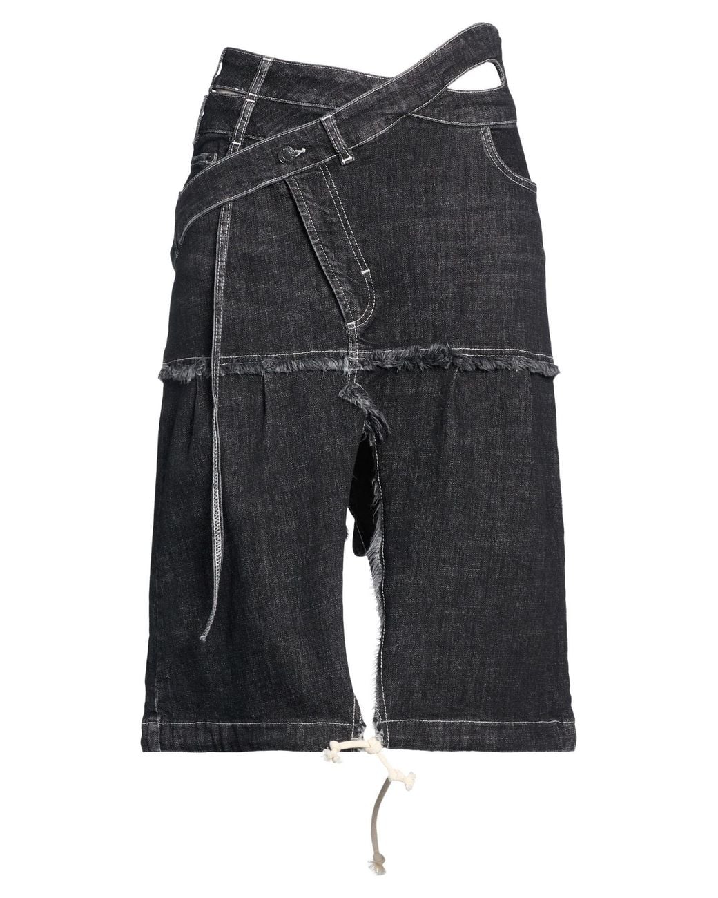 OTTOLINGER Gray Charcoal Denim Skirt Cotton, Elastane