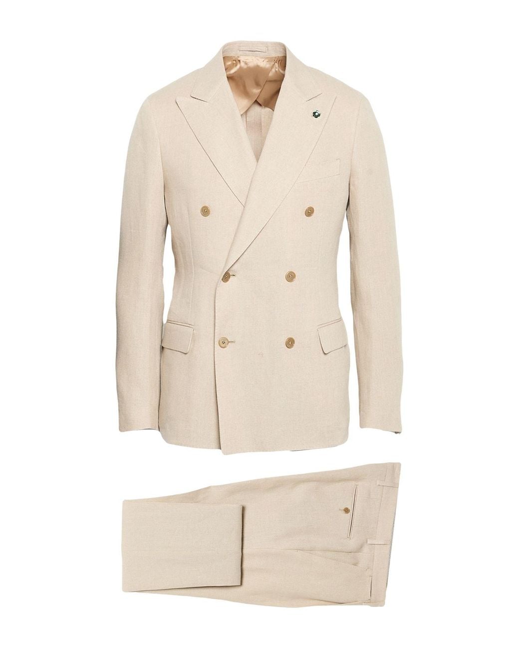 Lardini White Suit Linen for men