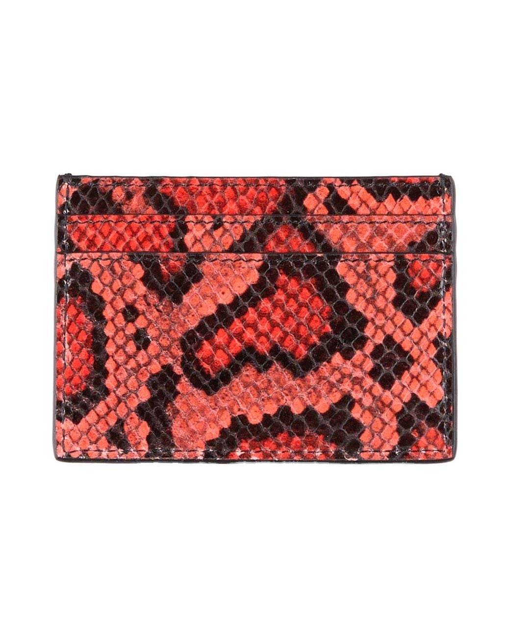 Moschino Red Rust Cardholder Leather