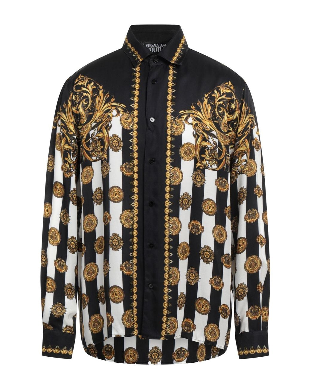 Versace Jeans Couture Black Shirt Viscose for men