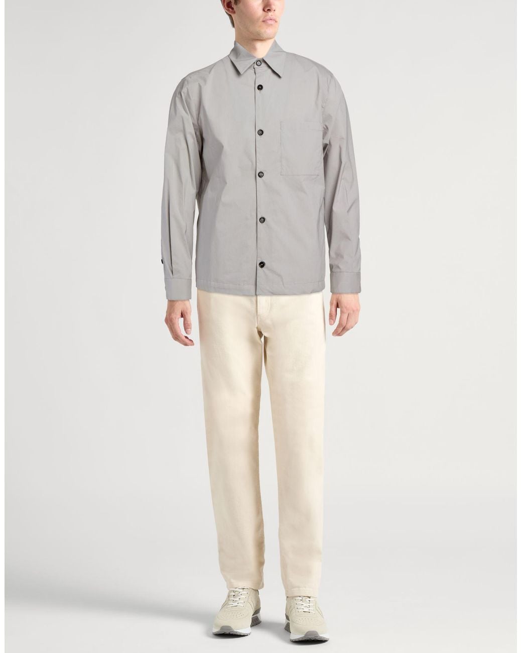 BE ABLE Gray Shirt Cotton, Polyamide, Elastane for men