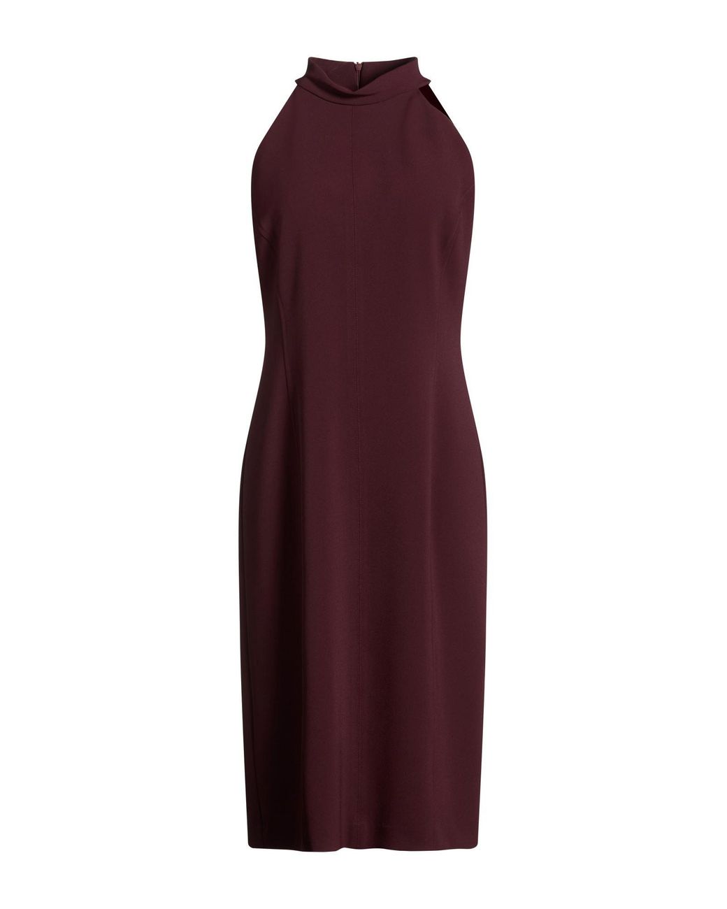 Kaos Purple Burgundy Midi Dress Polyester, Elastane