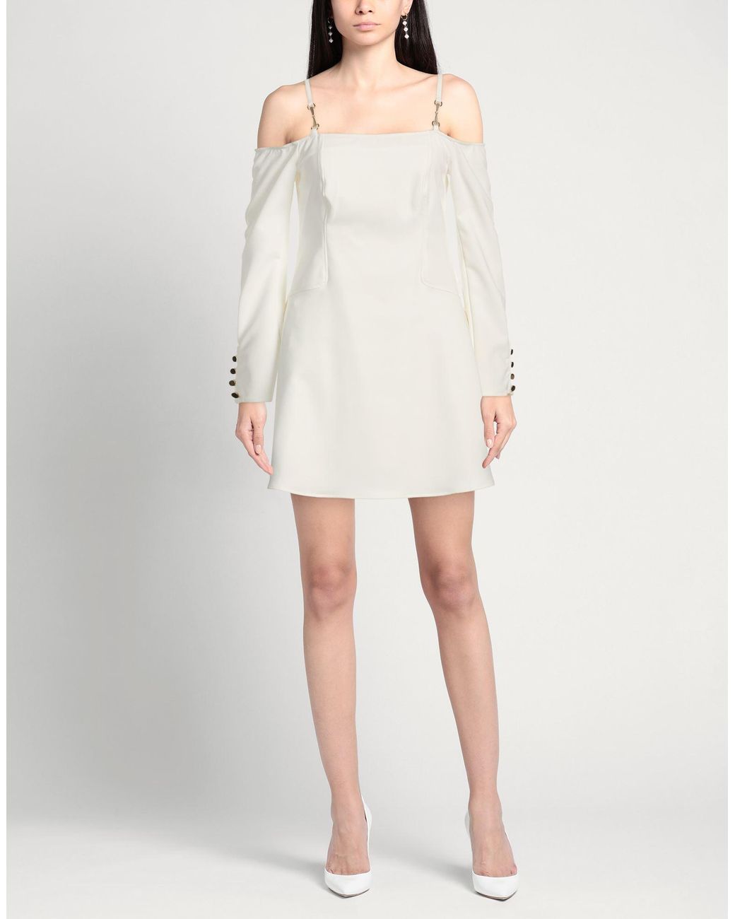 EUREKA by BABYLON White Mini Dress Polyamide, Elastane