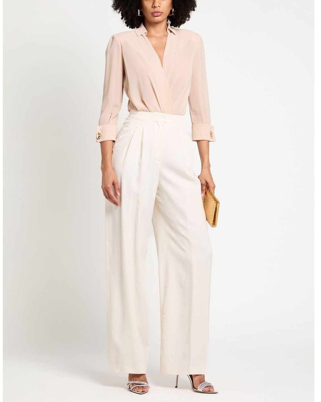 Elisabetta Franchi White Bodysuit Polyester