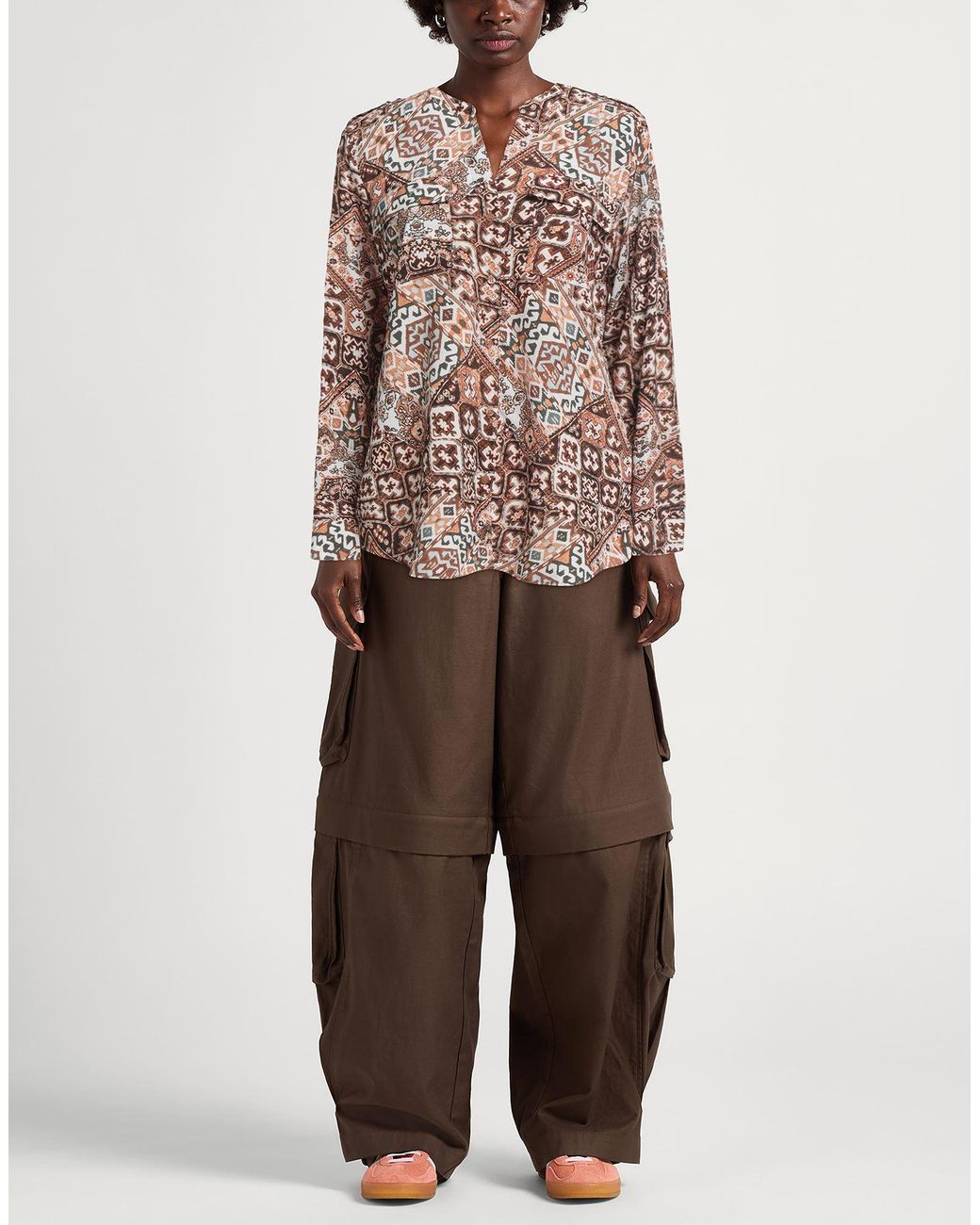 Calvin Klein Brown Shirt Polyester