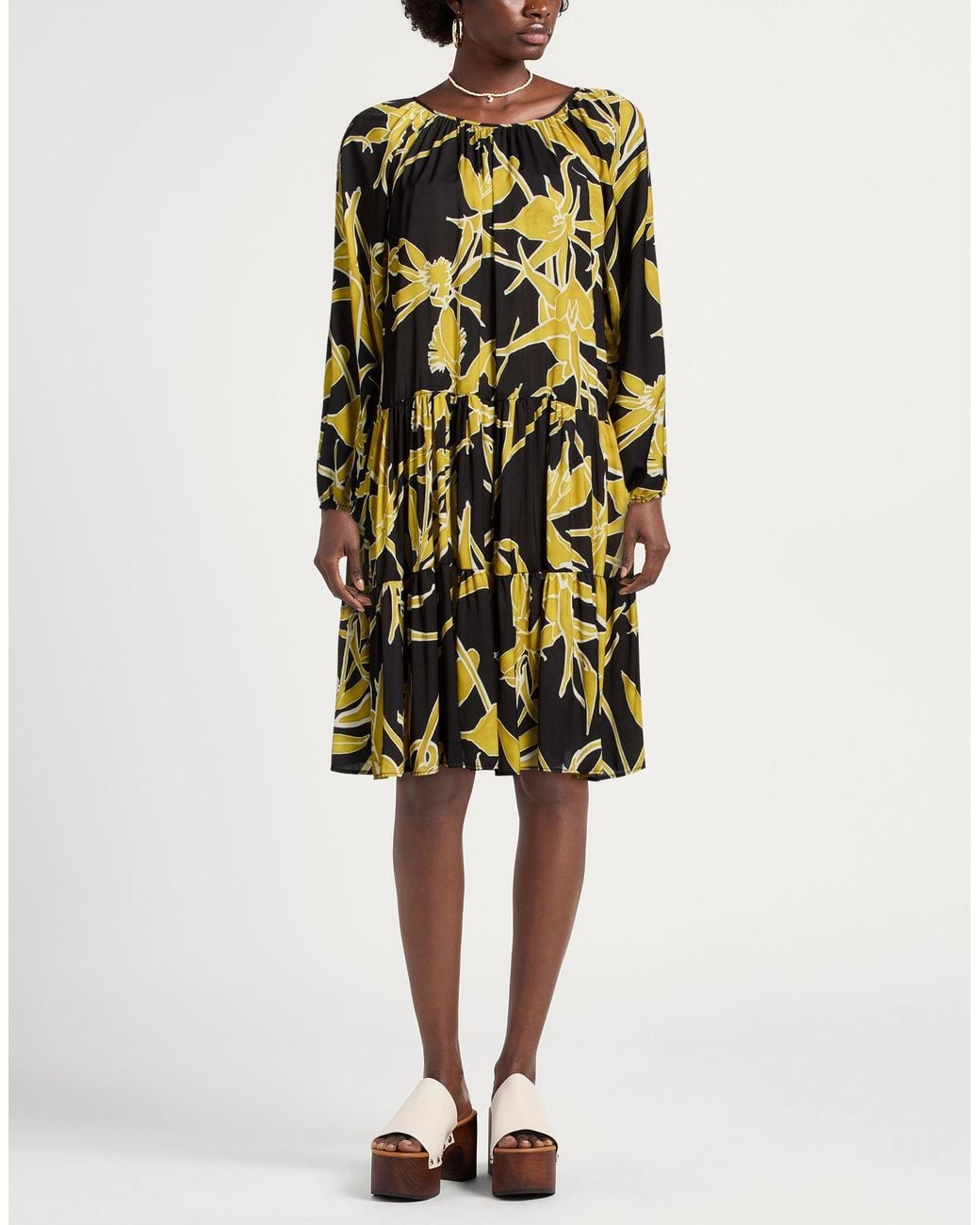 Diana Gallesi Black Mini Dress Polyester