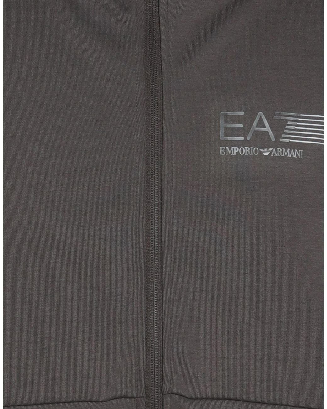 EA7 Gray Sweatshirt Polyester, Cotton, Elastane for men