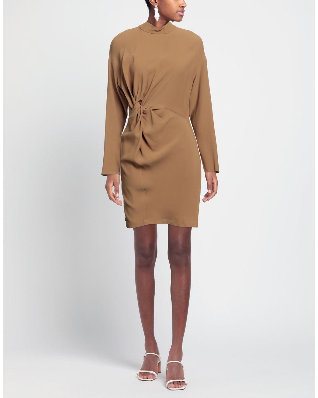 Erika Cavallini Semi Couture Brown Mini Dress