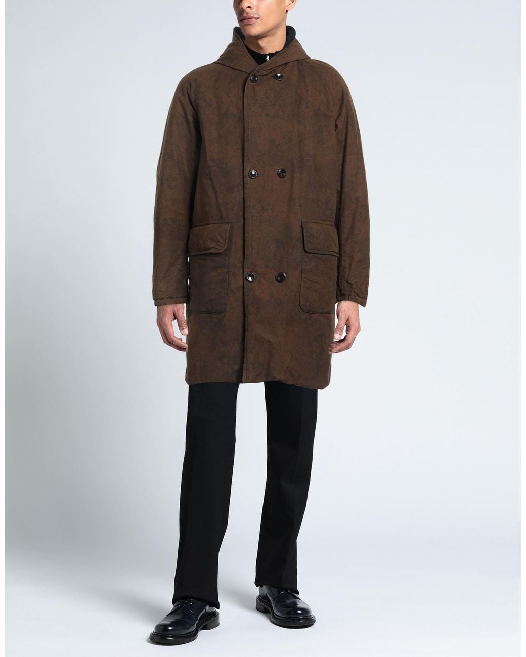 Original Vintage Style Brown Military Coat Cotton for men