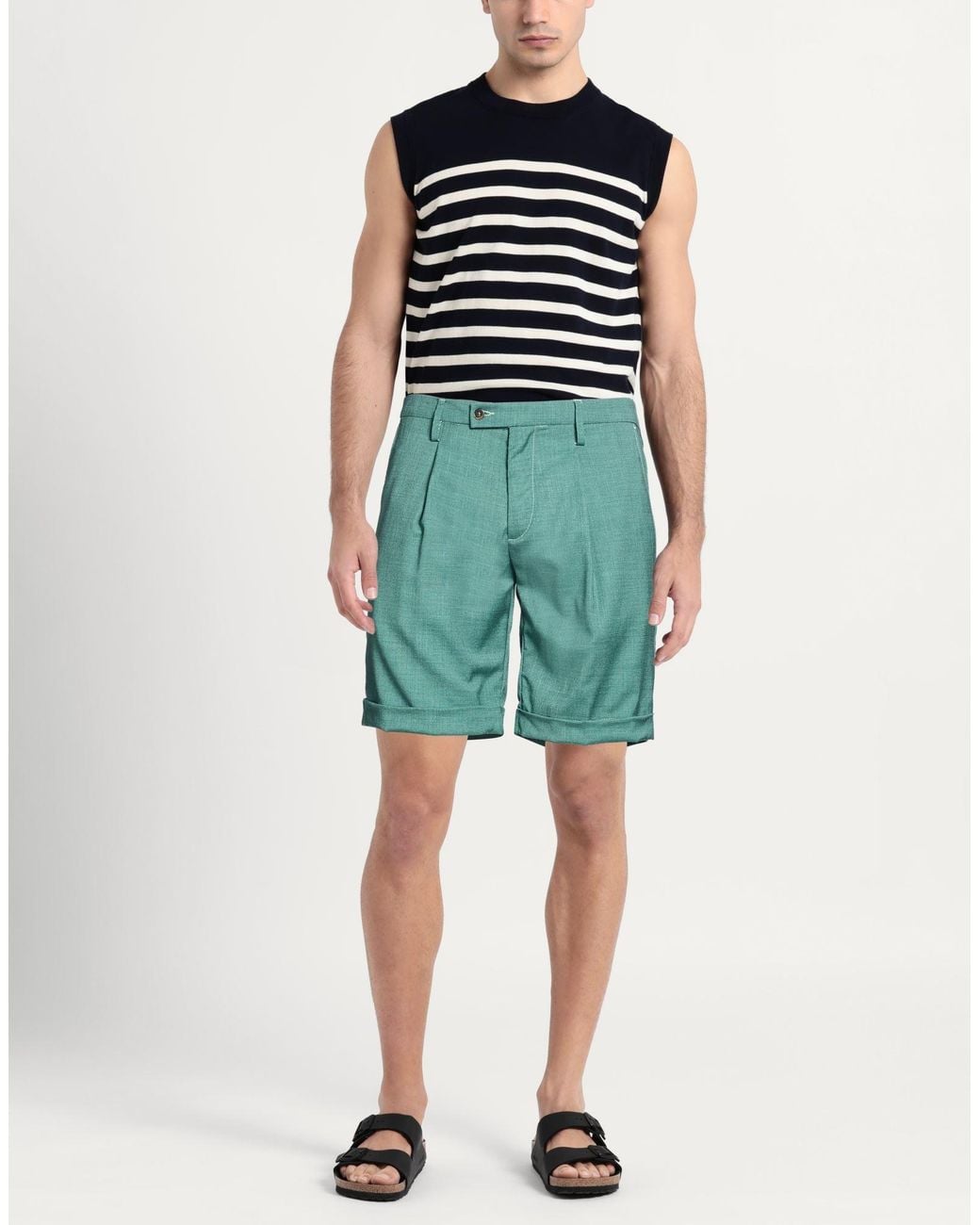 BRO-SHIP Green Shorts & Bermuda Shorts for men