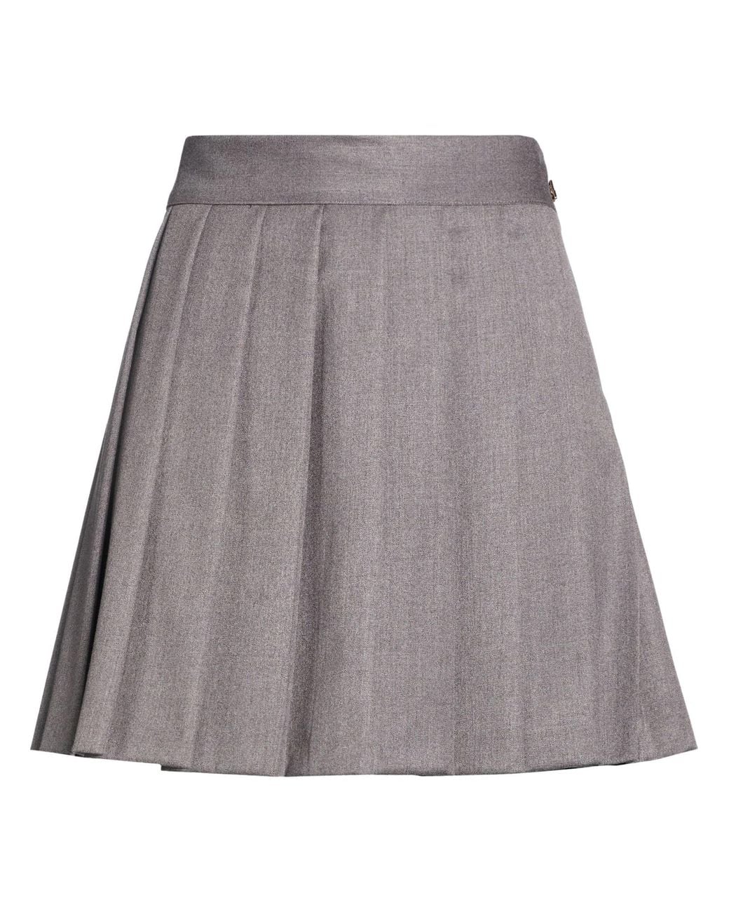 hinnominate Gray Mini Skirt Polyester, Viscose, Elastane