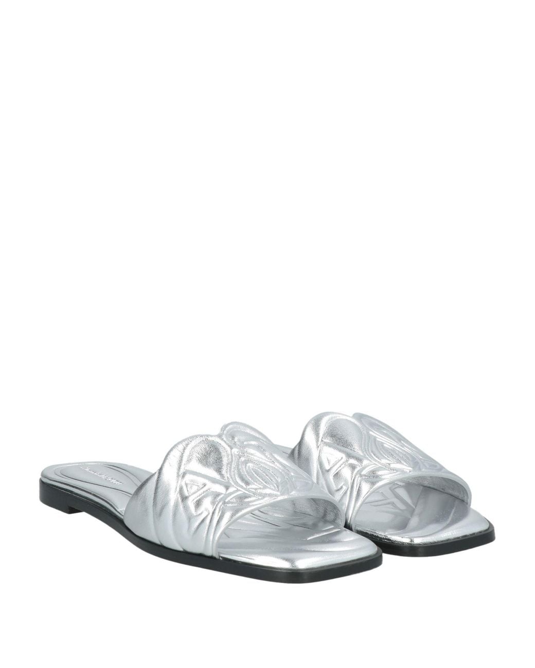 McQueen White Sandals Leather