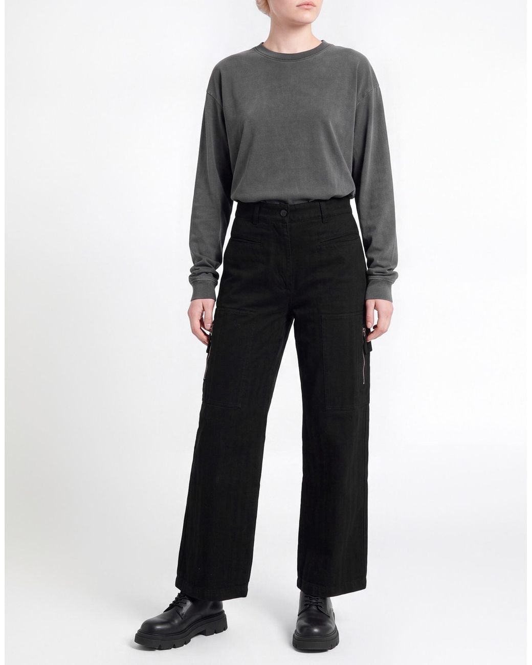 Aspesi Black Pants Cotton