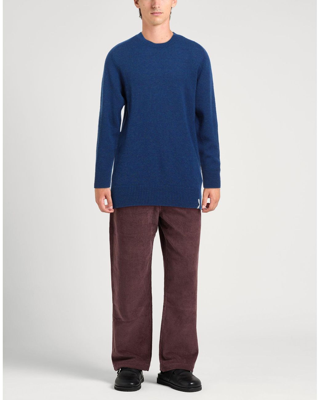 Brooksfield Blue Sweater Virgin Wool for men