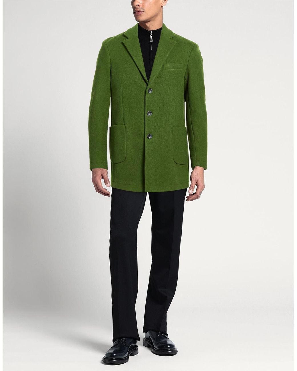 OVER/D Green Coat Polyester for men