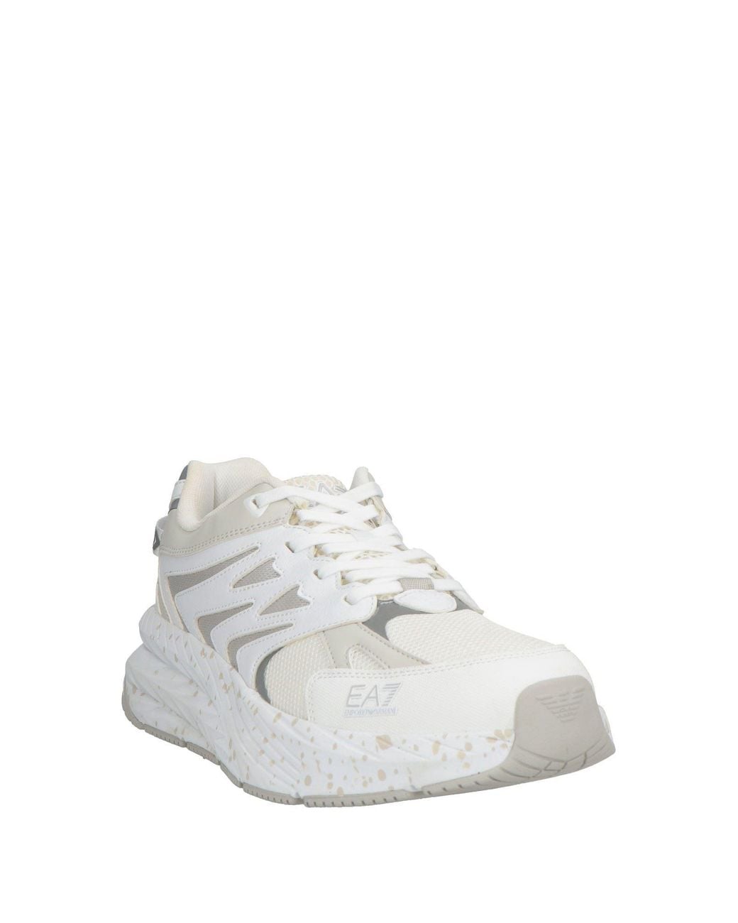 EA7 White Sneakers Polyester, Polyurethane for men