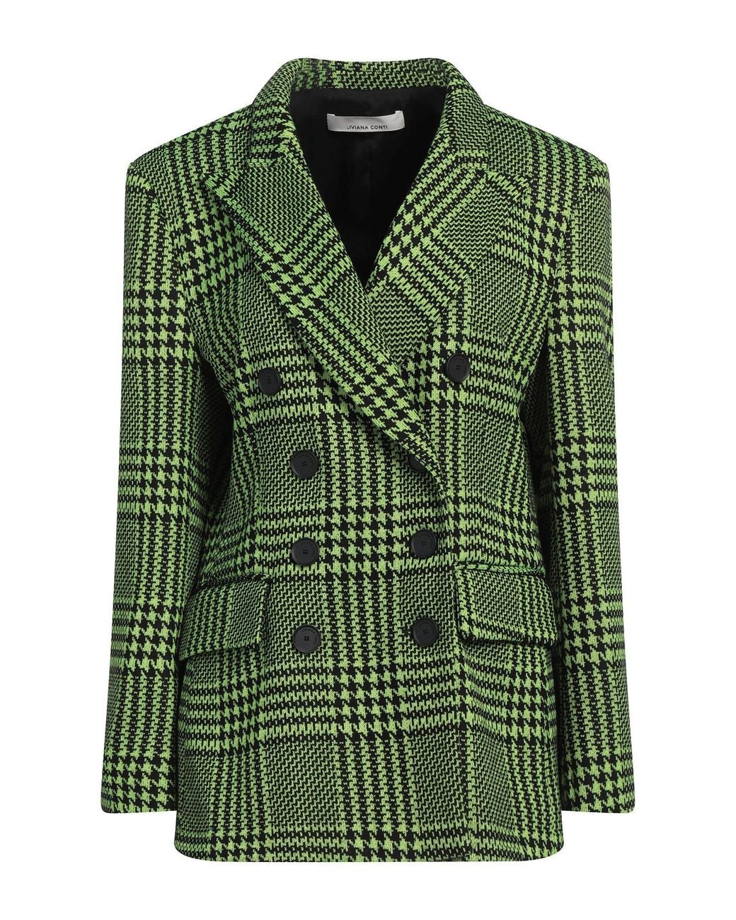 Liviana Conti Green Blazer Polyester, Cashmere, Polyamide