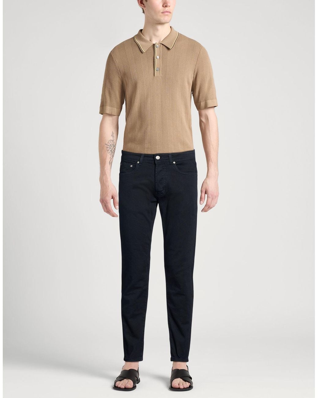 Liu Jo Blue Pants Cotton, Elastane for men