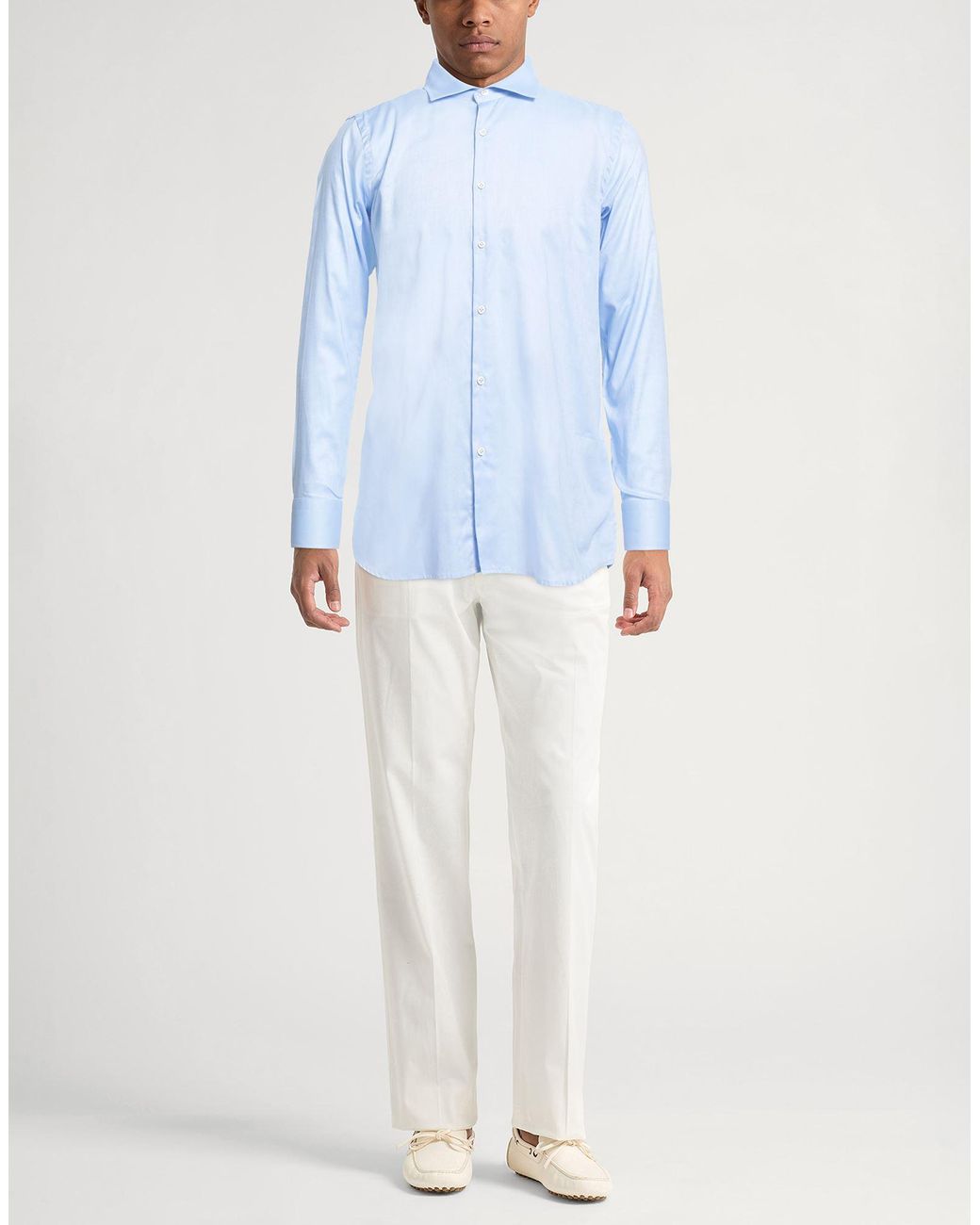 Bagutta Blue Light Shirt Cotton for men