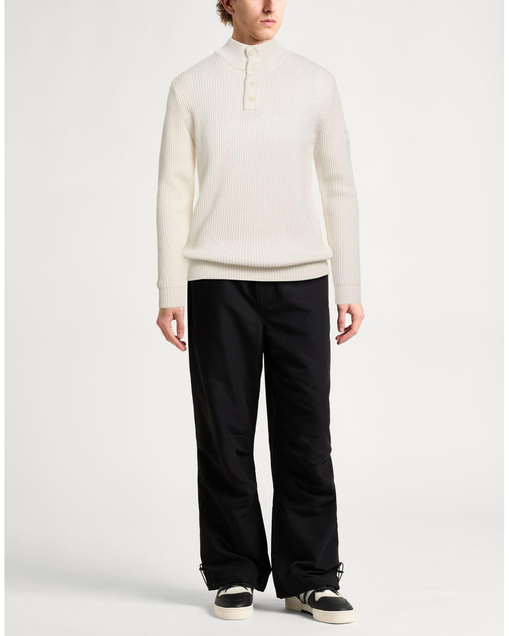 North Sails White Sweater Cotton, Wool for men