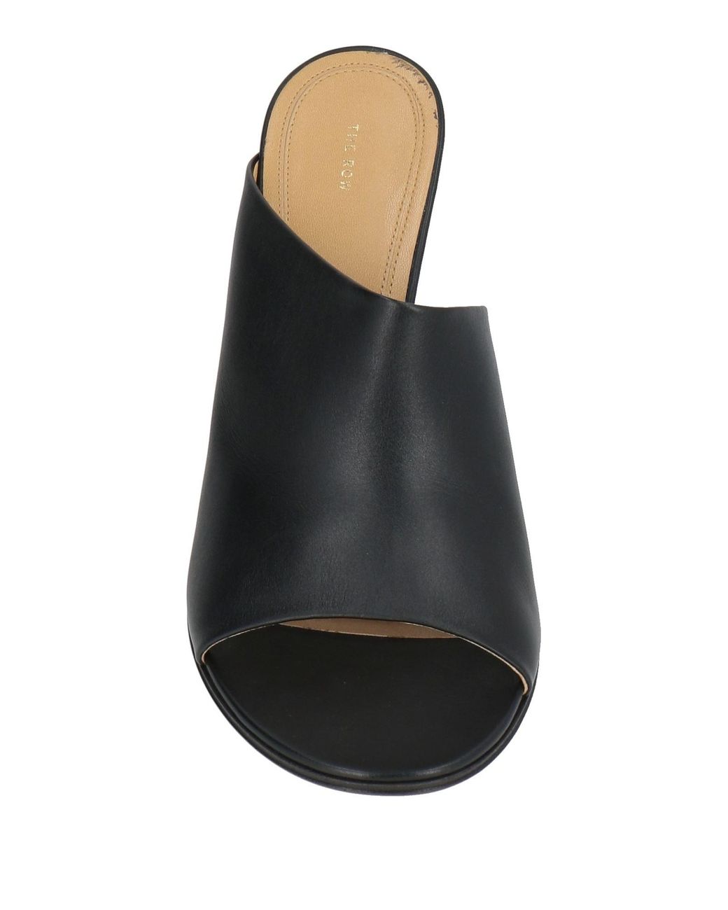 The Row Black Sandals Leather