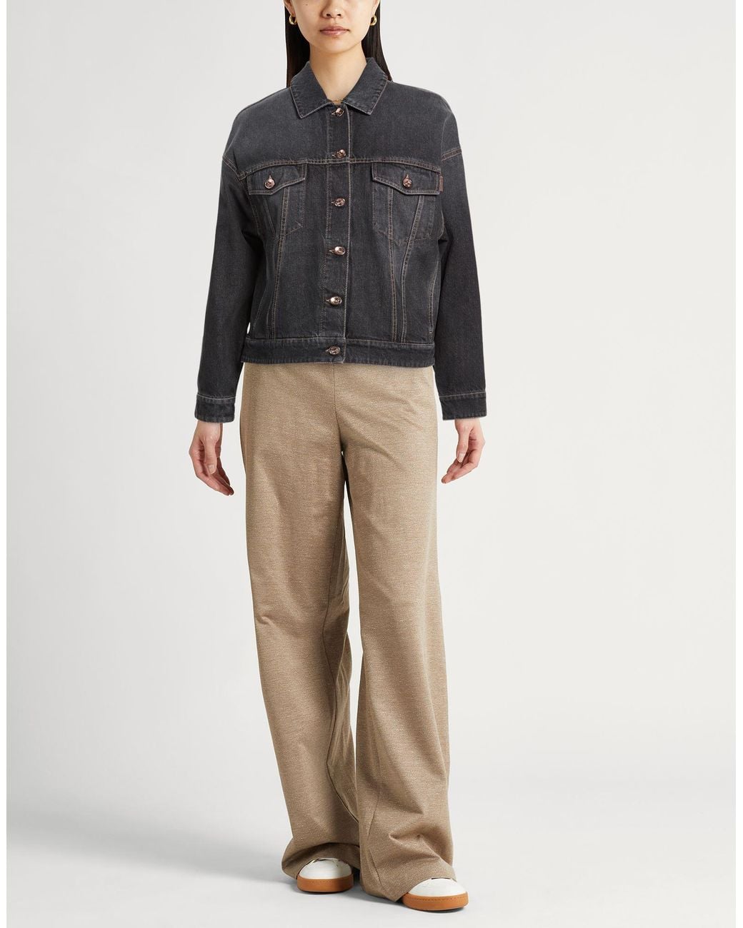 Brunello Cucinelli Black Denim Outerwear