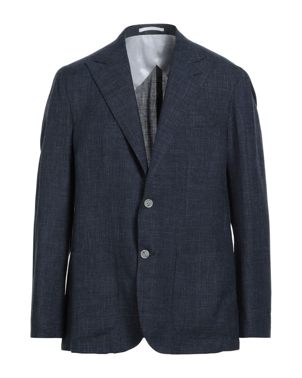 Barba Napoli Blue Blazer Wool, Silk, Linen for men