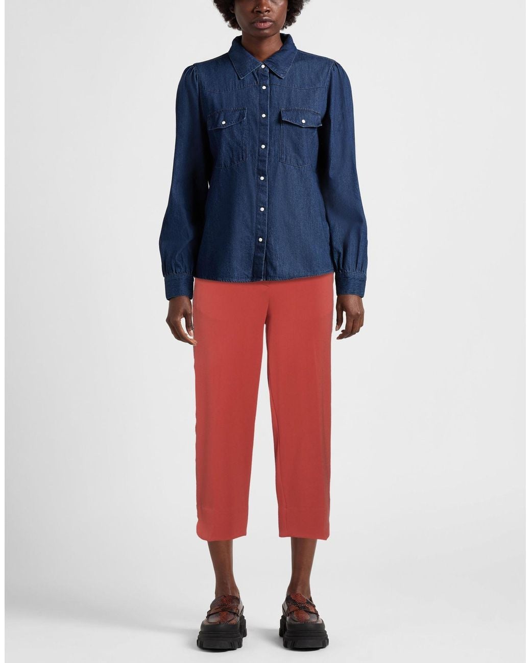 Alberto Biani Red Pants Triacetate, Polyester