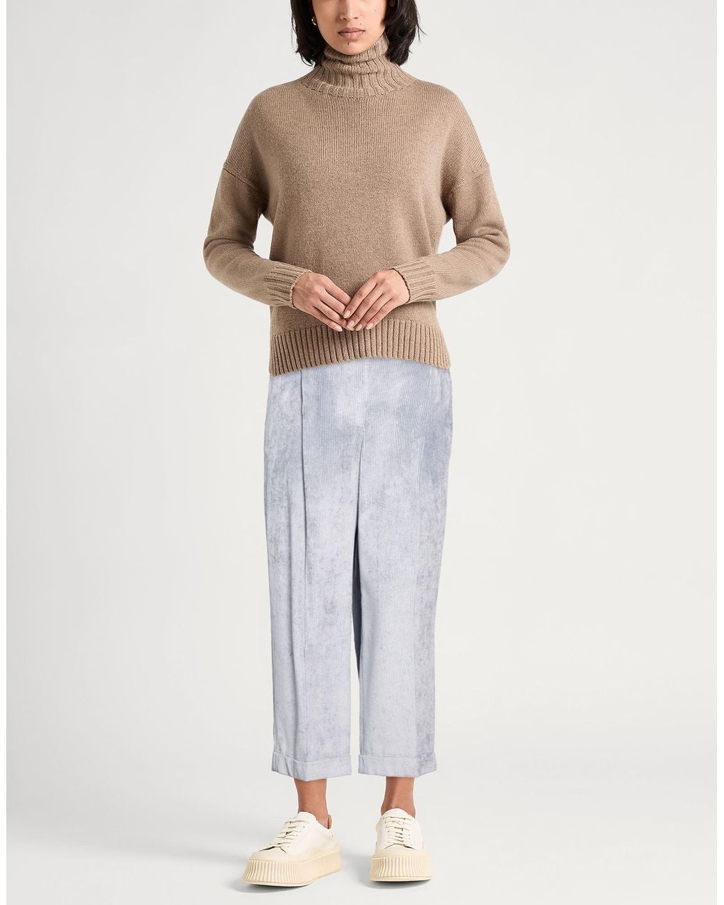 Peserico White Light Pants Viscose, Elastane