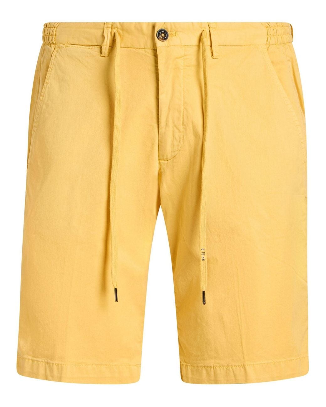 Briglia 1949 Yellow Shorts & Bermuda Shorts Tencel, Cotton, Elastane for men