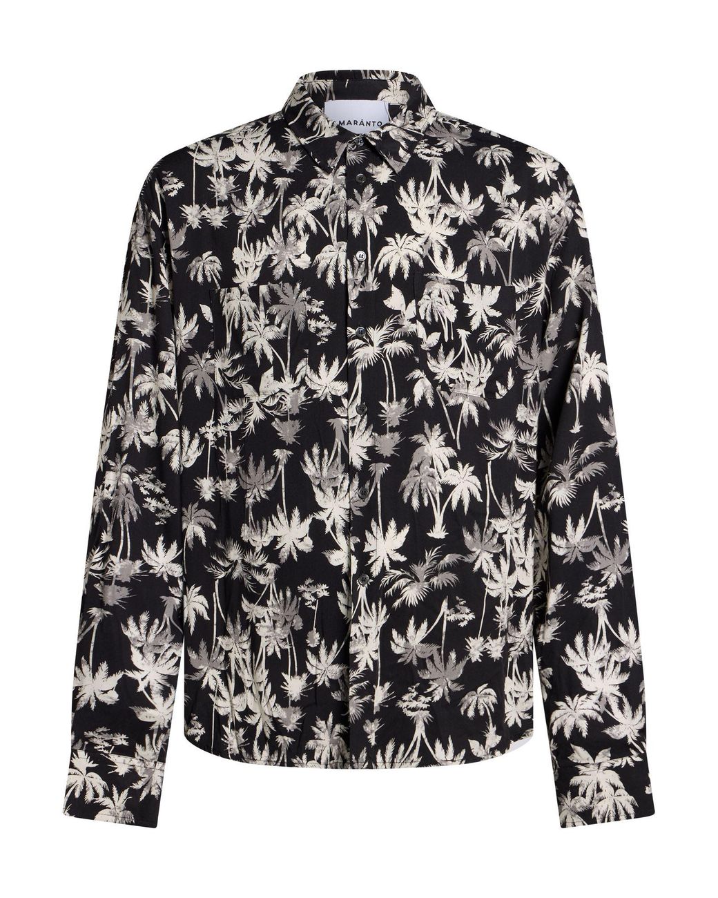 Amaranto Black Shirt Viscose for men