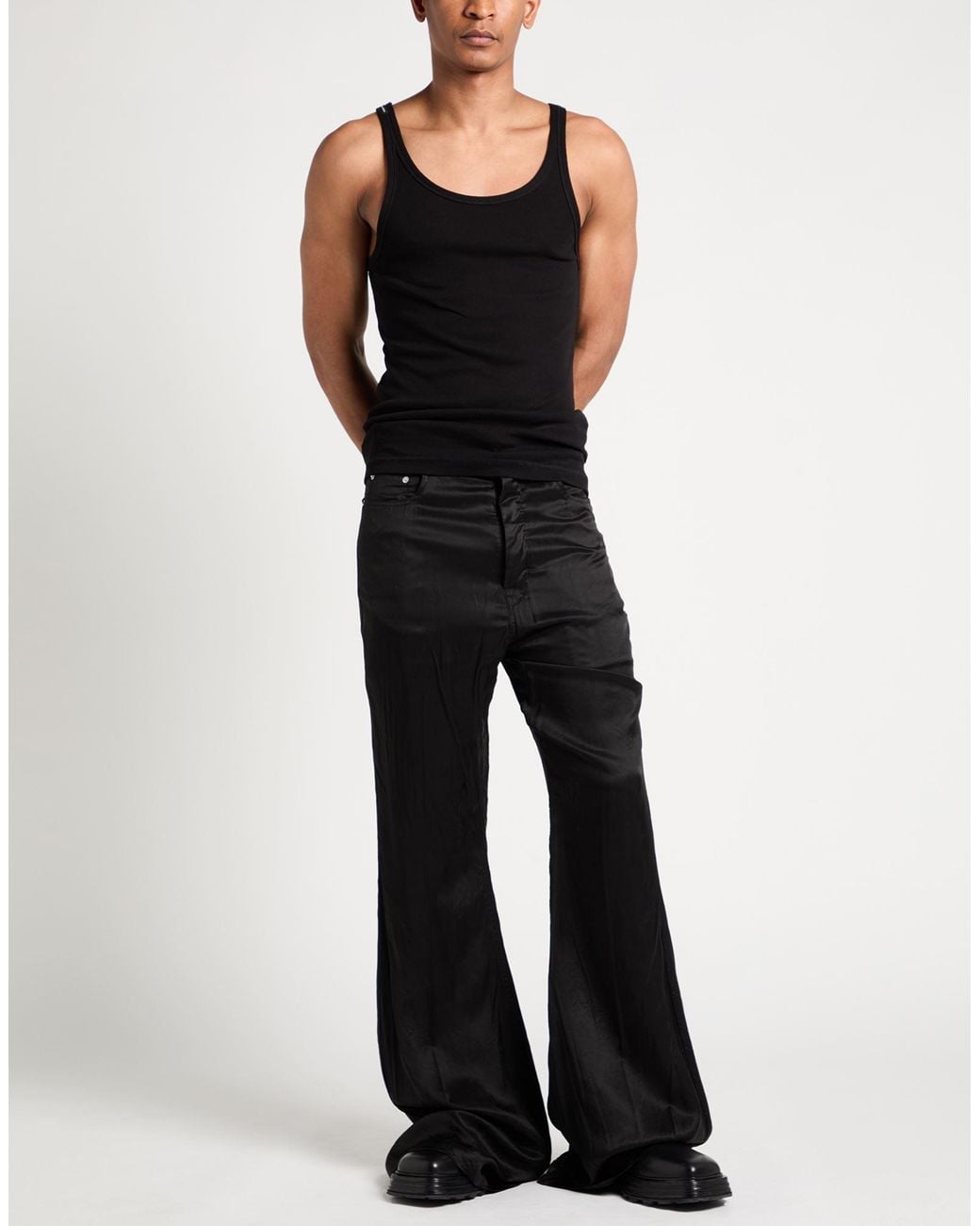 Dolce & Gabbana Black Pants Cupro for men