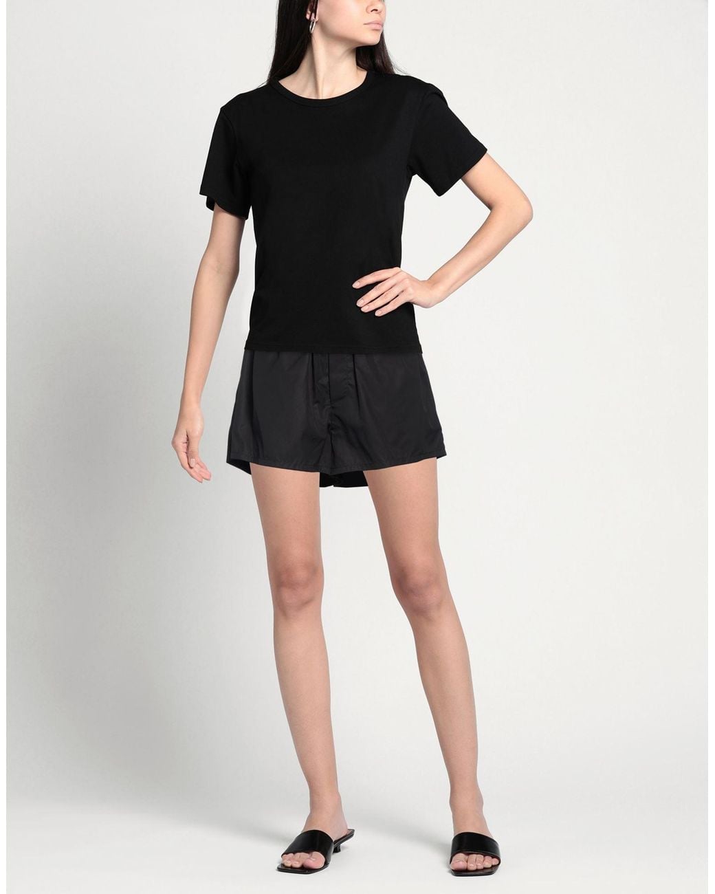 Rier Black Shorts & Bermuda Shorts Cotton