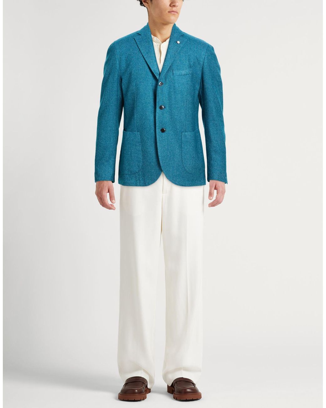 L.b.m. 1911 Blue Blazer Wool, Polyamide, Cotton, Polyester for men